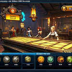 **

A bustling in-game marketplace scene. Players are gathered around the Blade & Soul auction house interface, which glows with vibrant colors. Focus on the UI elements – search bars, item listings with fluctuating prices, and filter options. Emphasize the feeling of a dynamic and active economy. Show diverse character avatars inspecting the listings intently. Currency symbols (in-game currency of B&S) should be visible.

**