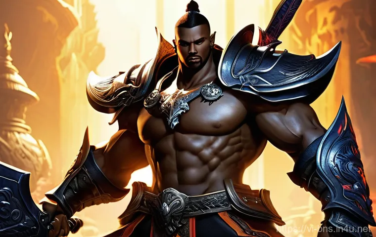 블레이드앤소울 파티 조합 필수 공략 - **A Resilient Blade & Soul Tanker in Action:**
    "An epic, dynamic illustration of a male Blade Ma...