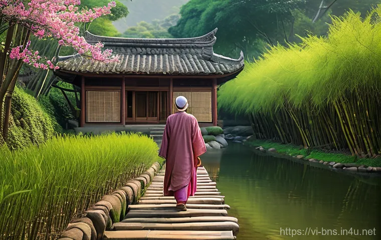 블레이드앤소울 주요 마을 탐방기 - **Prompt 1: Serene Bamboo Village Morning**
    A tranquil scene in a traditional Eastern-style vill...