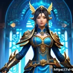 블레이드앤소울 특화 세트 효과 - A majestic female Force Master from Blade & Soul NEO Classic, standing in a confident, powerful pose...