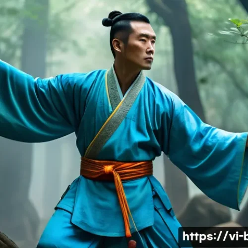 블레이드앤소울 신공패 비교 - A powerful martial artist embodying the "Internal Energy" (Nội Công) style, standing resilient in a ...